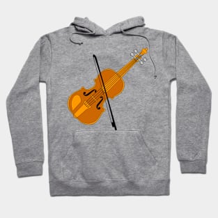 Violin Drawing Black Bow Hoodie